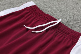 24-25 Bayern Deep Red Half Pull Tracksuit