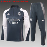 Kids Real Madrid Training Suit Grey 2024/25
