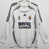 2006-2007Real Madrid  Home Long Sleeve Retro Soccer Jersey