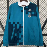 24-25  Real Madrid White & Blue Double Sided Windbreaker