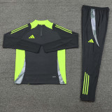 2024 AD Dark gray Half Pull Tracksuit #AB07 (半拉链)