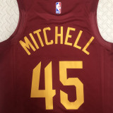 22-23 Cleveland Cavaliers MITCHELL #45 Red Top Quality Hot Pressing NBA Jersey