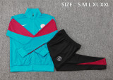 Mens PSG Jacket + Pants Training Suit Lake Blue 2024/25