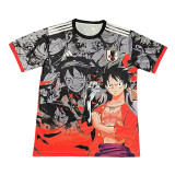 Mens Japan King of Pirates Luffy Red-Black Jersey 2025
