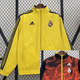 24-25  Real Madrid Yellow & Red Double Sided Windbreaker