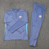 24-25 Man City Gray Half Pull Tracksuit