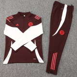 24-25 Bayern Deep Red Half Pull Tracksuit (半拉链)