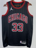 22-23 BULLS PIPPEN #33 Black Top Quality Hot Pressing NBA Jersey (Trapeze Edition)