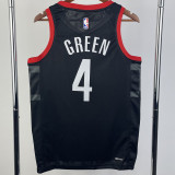 23-24 Rockets GREEN #4 Black Top Quality Hot Pressing NBA Jersey (Trapeze Edition)