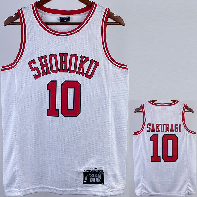 2023 SHOHOKU SAKURAGI #10 White Top Quality Hot Pressing NBA Jersey