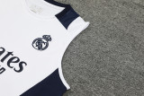 24-25 Real Madrid  White Vest Short traning suit