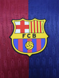 24-25 Mens  Barcelona  Home Long Sleeve Player Version Soccer Jersey