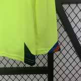 2005-2006 Mens Barcelona Away Yellow Long Sleeve Retro Soccer Jersey