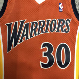 2010 WARRIORS CURRY #30 Orange Retro Top Quality Hot Pressing NBA Jersey