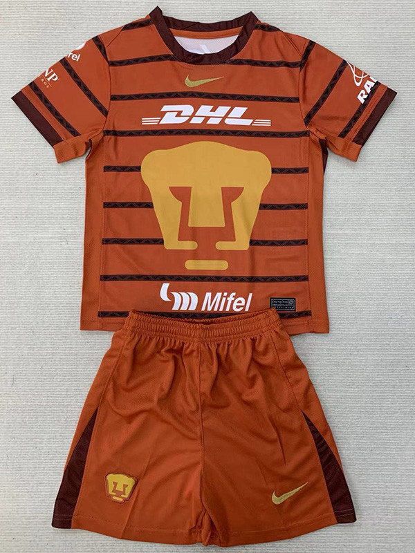 24-25 Pumas UNAM Yellow GoalKeeper Kids Soccer Jersey