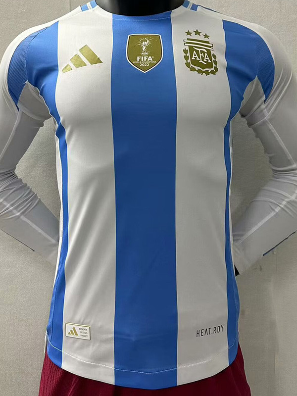 24-25 Argentina Home Long Sleeve Player Version Soccer Jersey
