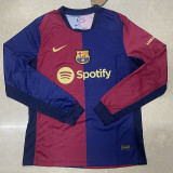 24-25  Mens Barcelona Home Long Sleeve Soccer Jersey