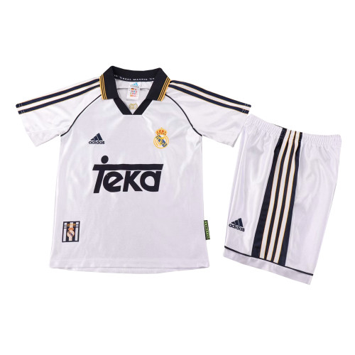 Kids Retro Real Madrid Home Jersey 1998/00