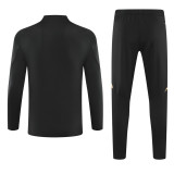 24-25  Real Madrid Black Half Pull Tracksuit