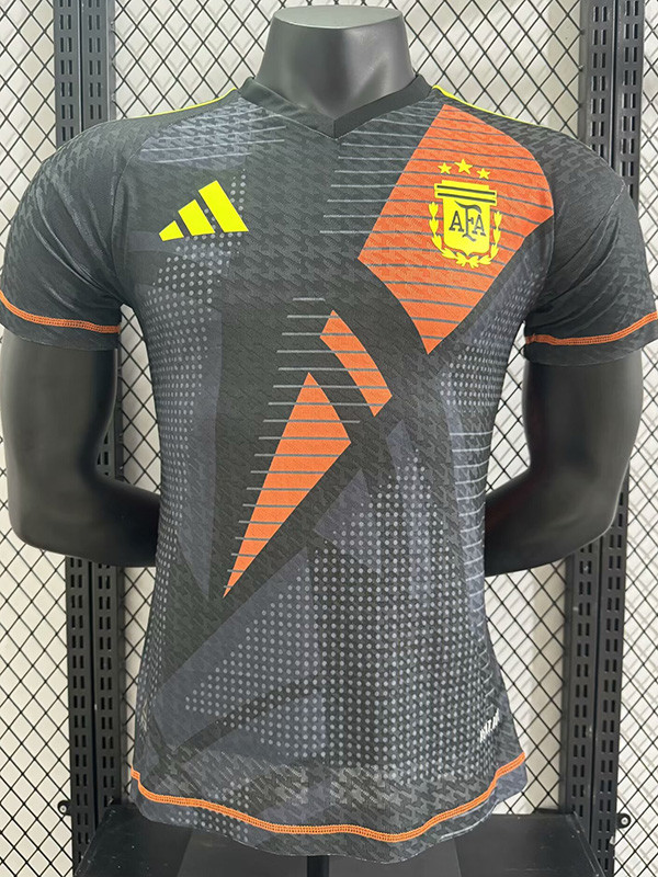 24-25 Argentina Black Grey GoalKeeper Player Version Soccer Jersey