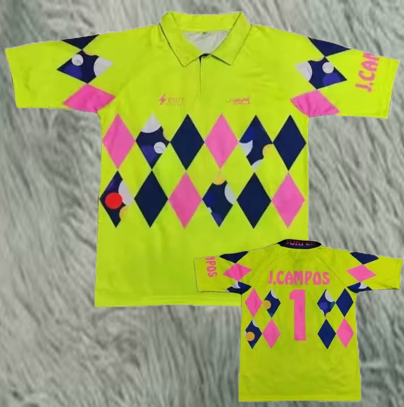 1992-1993 Mexico J.Campos #1 GoalKeeper Retro Soccer Jersey