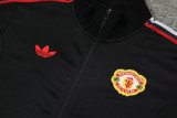 24-25 Man Utd Black Jacket Tracksuit