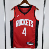 22-23 ROCKETS GREEN #4 Red Away Top Quality Hot Pressing NBA Jersey