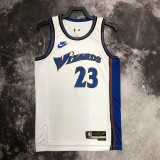 22-23 Wizards JORDAN #23 White Top Quality Hot Pressing NBA Jersey (Retro Logo)