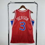 Mens Philadelphia 76ers Red Hardwood Classics 1996/97 Swingman Jersey