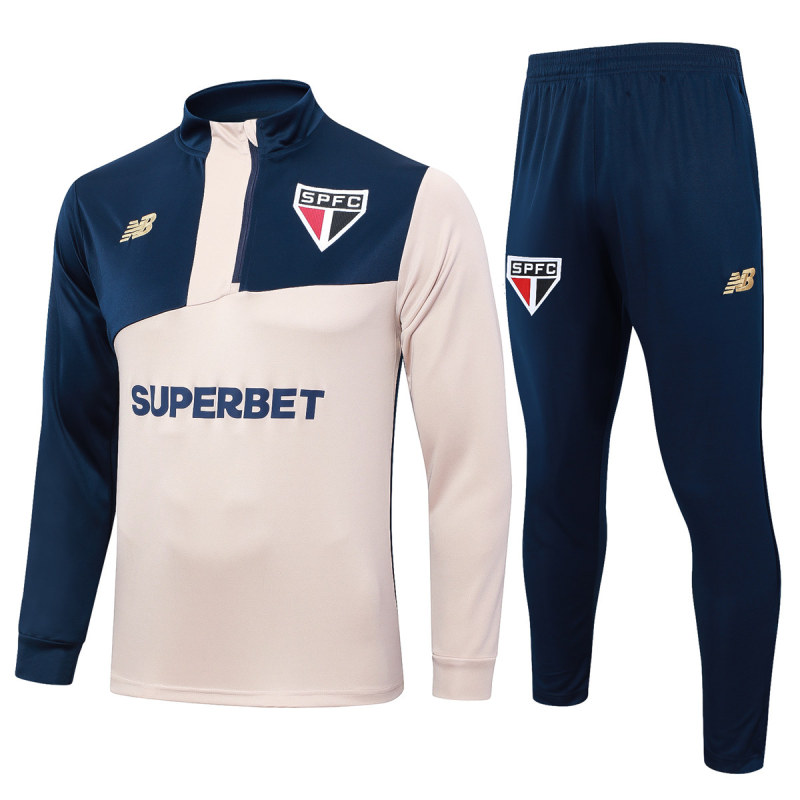 Mens Sao Paulo FC Training Suit Apricot 2024/25