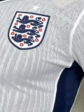 24-25 England Home Long Sleeve Player Version Soccer Jersey