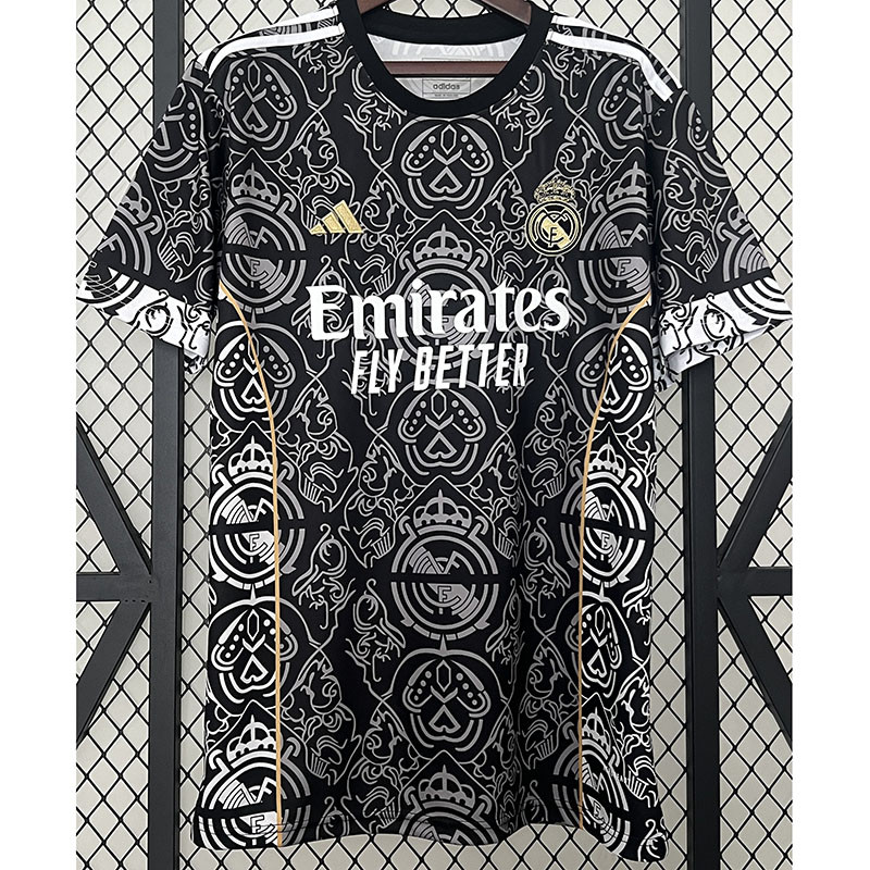 23-24  Real Madrid Black Special Edition Fans Soccer Jersey