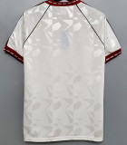 1991-1992 Man Utd Away White Retro Soccer Jersey