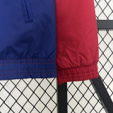 2024 Mens Barcelona Red Blue & Red Blue Double Sided Windbreaker