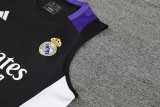 Mens Real Madrid  Black Vest Short traning suit 2024/25