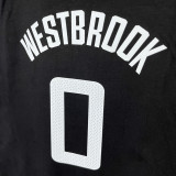T262 Clippers WESTBROOK #0 Black High Quality Casual T-Shirt