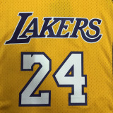 2009 LAKERS BRYANT #24 Yellow Retro Top Quality Hot Pressing NBA Jersey