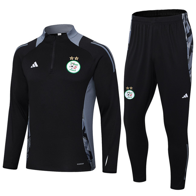 24-25 Algeria Black Half Pull Tracksuit