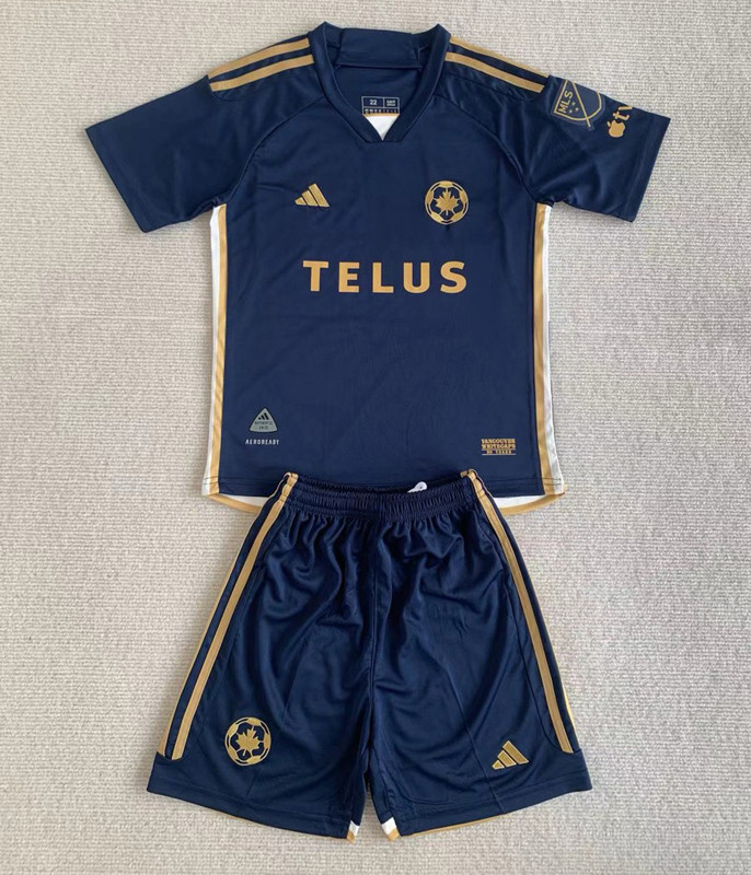 24-25 Vancouver Whitecaps Away Kids Soccer Jersey