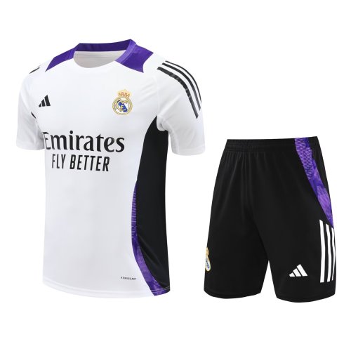 Mens Real Madrid Short Training Suit White 2024/25