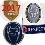 2017-2018 Real Madrid Third Player Version  Long Sleeve Retro Soccer Jersey