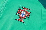 24-25 Portugal Light green Half Pull Tracksuit