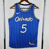 2018-2019 Magic BANCHERO #5 Blue Retro Top Quality Hot Pressing NBA Jersey