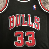 1998 BULLS PIPPEN #33 Black Retro Top Quality Hot Pressing NBA Jersey