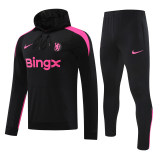 Mens Chelsea Hoodie Sweatshirt + Pants Training Suit Black 2024/25