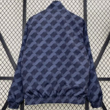 2024  Real Madrid White & Black Double Sided Windbreaker