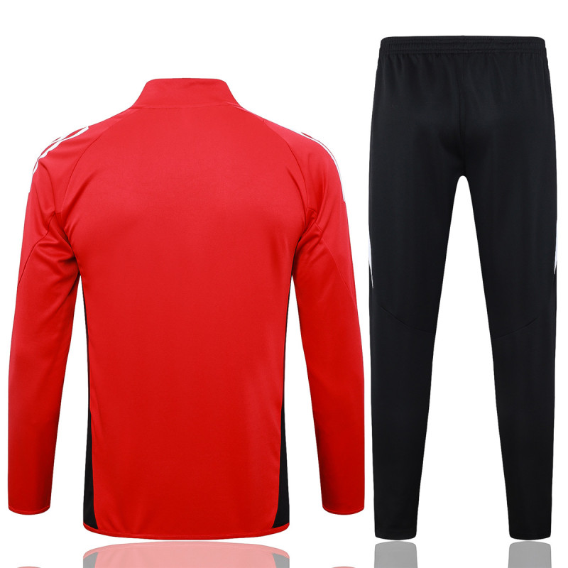 Mens Manchester United Jacket + Pants Training Suit Red 2024/25