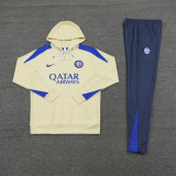 Mens Inter Milan Hoodie Sweatshirt + Pants Training Suit Yellow 2024/25