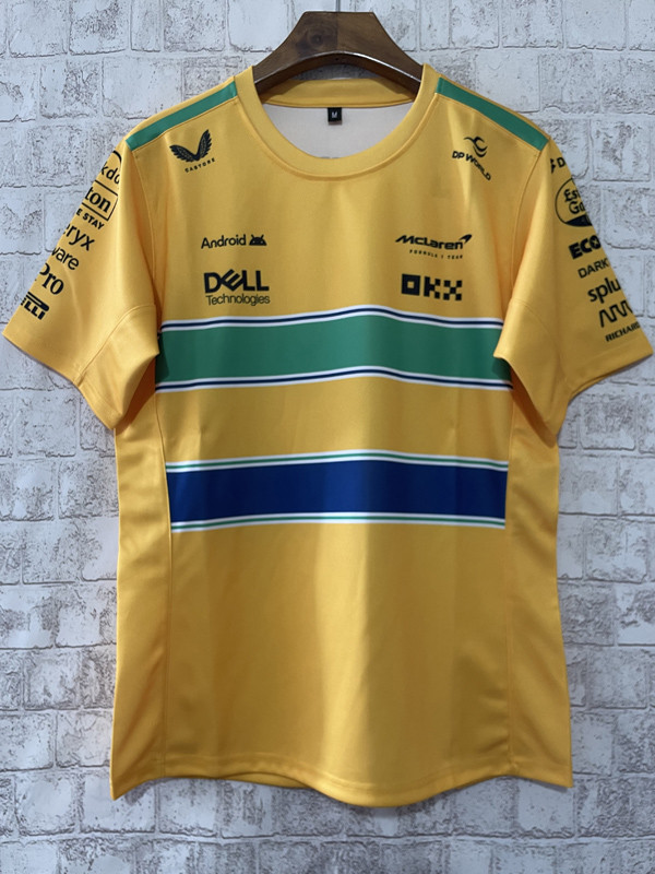 2024 McLaren Yellow T-Shirts Racing Suit