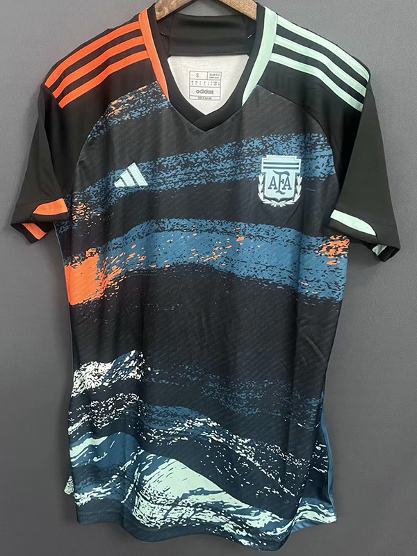 2023 Argentina Black Blue Fans Soccer Jersey
